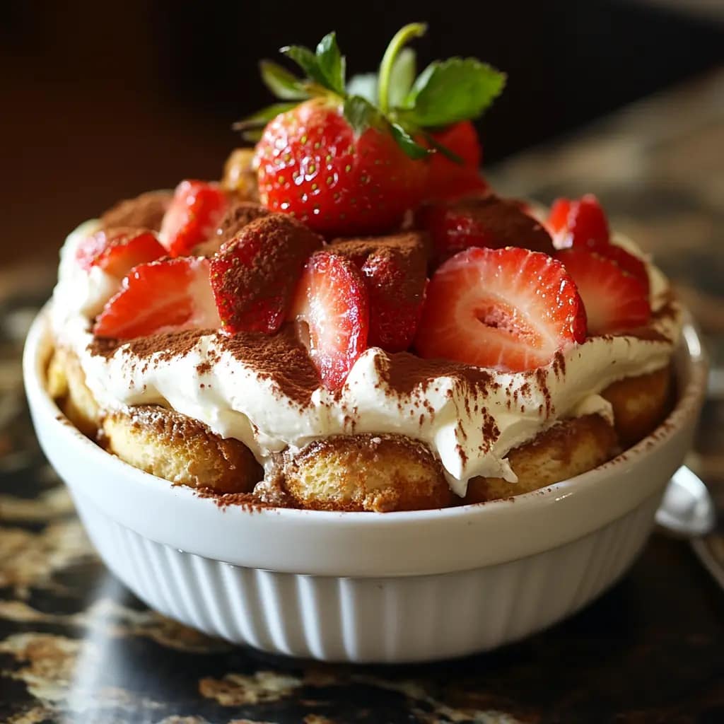 Homemade Strawberry Tiramisu