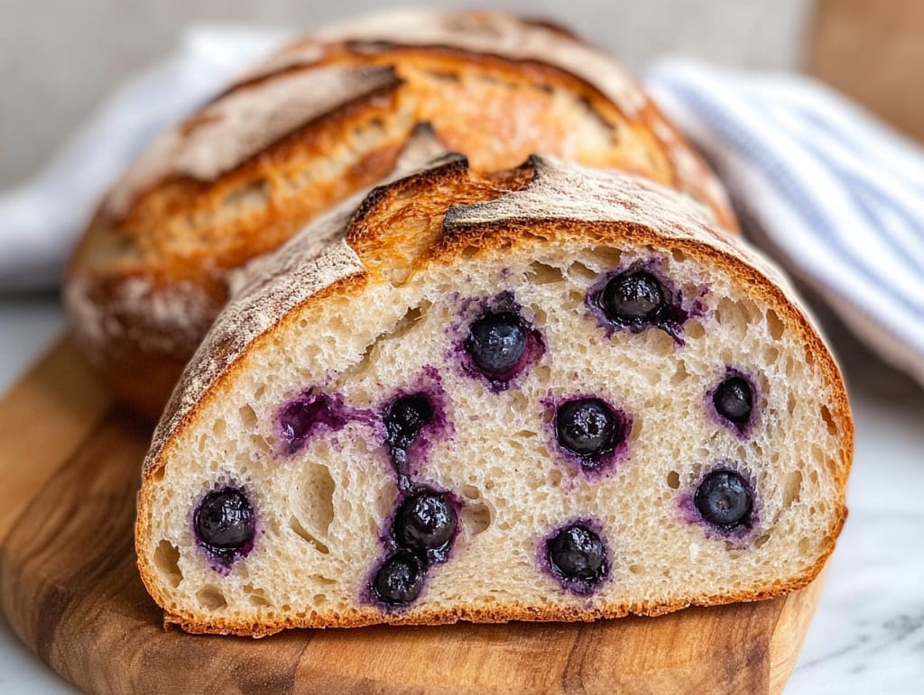 Quick Lemon Blueberry Sourdough Bread Recipe